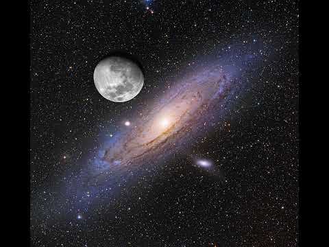 Moon over Andromeda #shorts