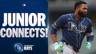 Junior Caminero's ELECTRIC game-tying home run and reaction ⚡ (Back-to-back games with a HR!)