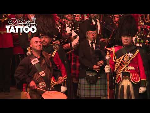 Deutschland Tattoo at Loreley Tattoo 2018 Highland Cathedral with Fireworks
