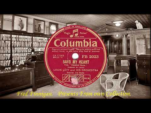 Louis Levy & His Orch(v Eve Becke) - Says My Heart(1938)