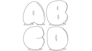How to draw Bubble Letters - Easy step-by-step drawing lessons for kids
