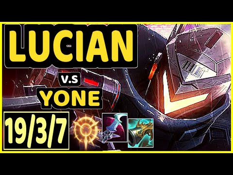 SEBEKX (LUCIAN) vs YONE - 19/3/7 KDA MID GAMEPLAY - EUW Ranked GRANDMASTER