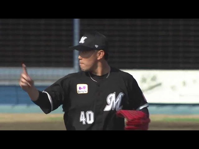 【4回裏】マリーンズ・西村天裕 移籍後初登板初奪三振!!  2023年3月11日 東北楽天ゴールデンイーグルス 対 千葉ロッテマリーンズ