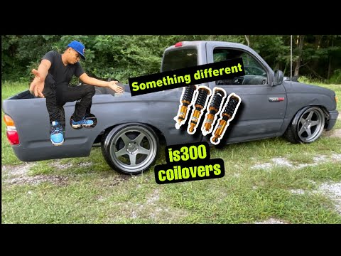 Tacoma gets is300 coilovers and Knp kansei wheels #drif #toyota #tacoma #jdm #minitruck