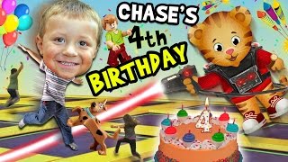 Chase's 4th Birthday Party Adventure!  Never Ending Fun w/ Daniel Tiger Pinata (FUNnel Vision Vlog)