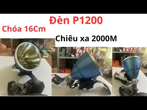 Đèn pin đội đầu kẹp bình ác quy 12v sáng siêu VIP chóa 16cm lớn nhất Việt Nam mã P1200