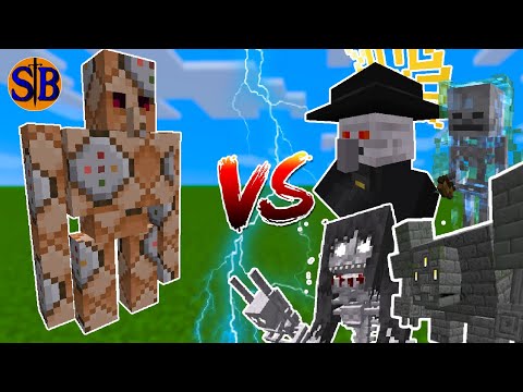 Command Block Golem vs Op Mobs