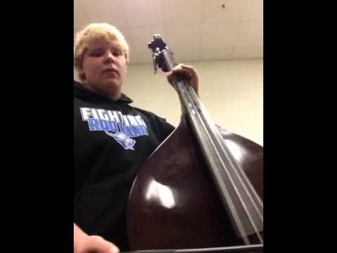 Double bass 12 major scales, starting in E