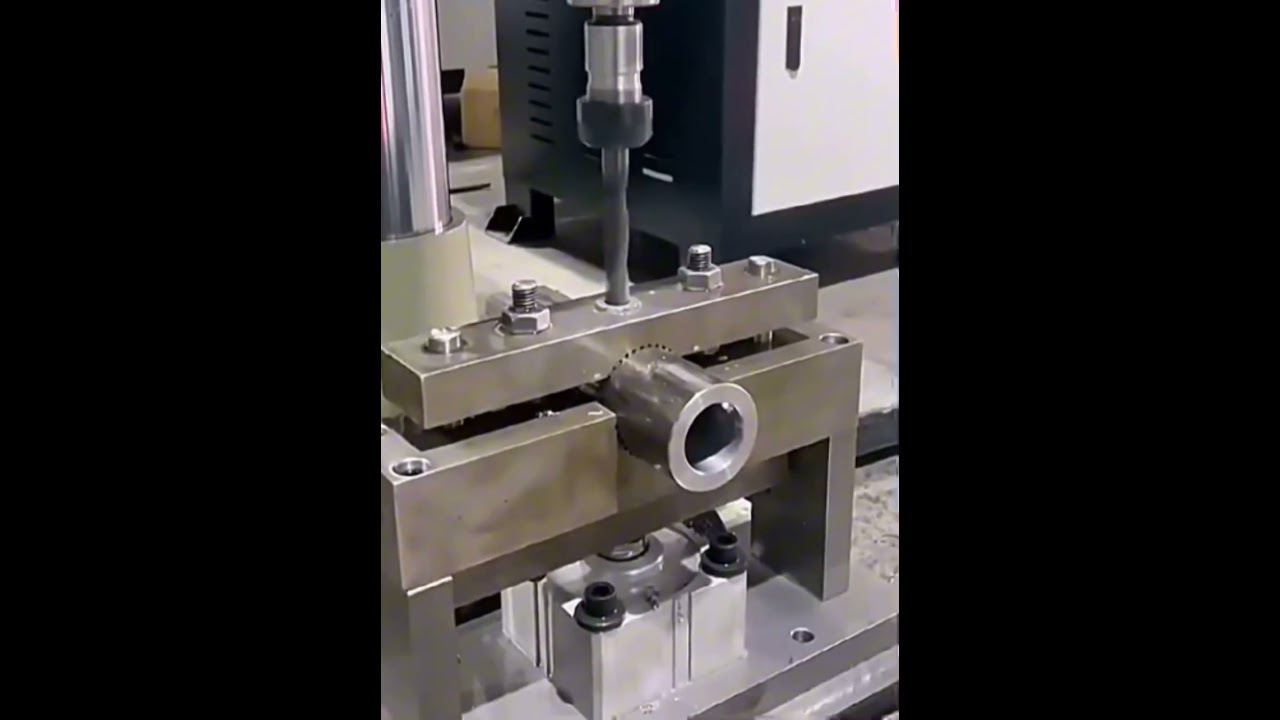 Simple pneumatic fixture! Drilling machine skills!