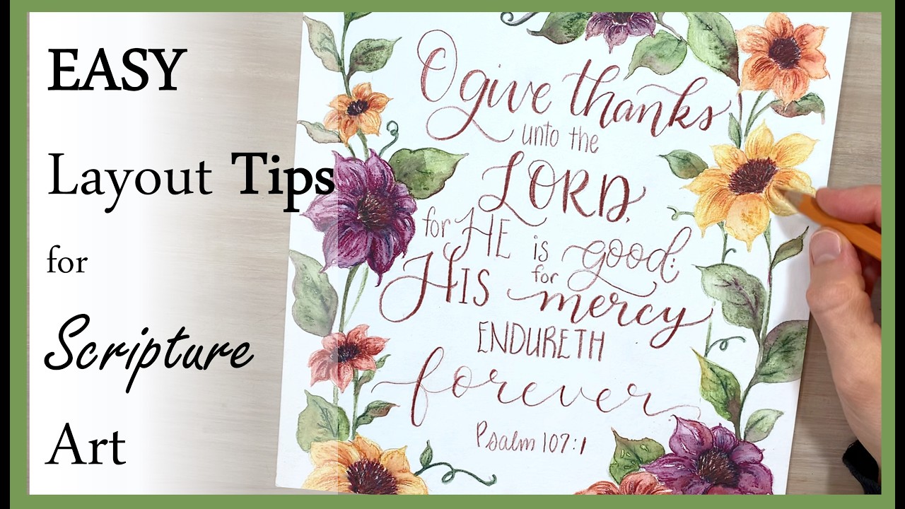 4 EASY Lettering Tips for Bible Verse Wall Art: How to Arrange Scripture Writing for Art Projects
