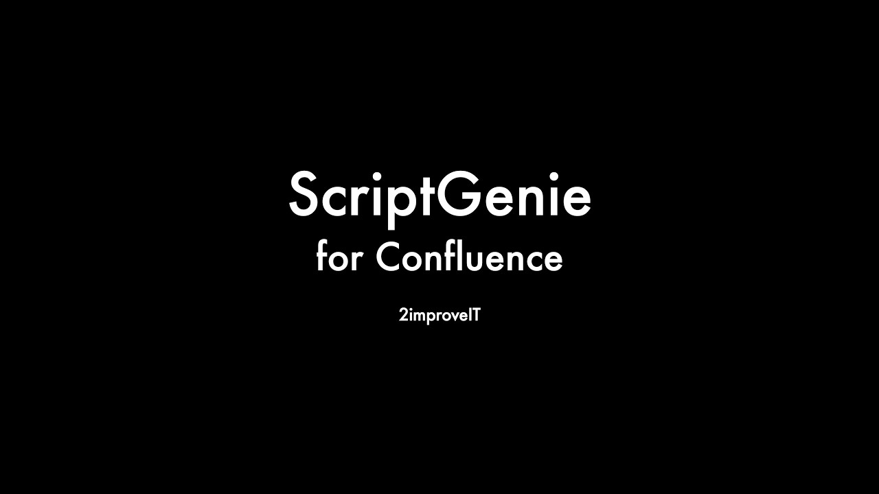 ScriptGenie for Confluence