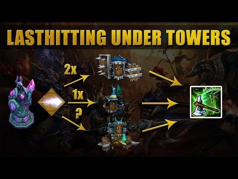 League of Legends Beginners Guide - How to last hit under tower/turret