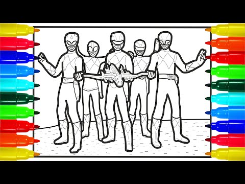 Power Rangers Samurai Coloring Pages Markers