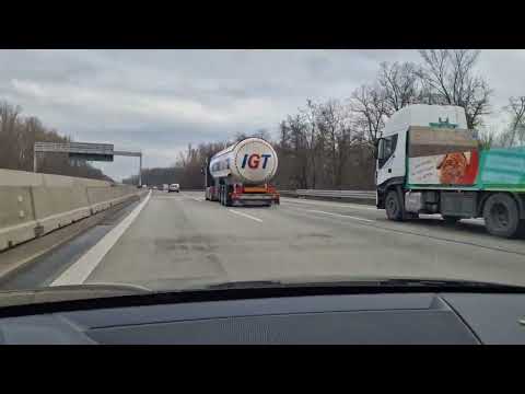 Street View Autobahn driving Germany Karlsruhe to Frankfurt kurze umweg durch Mannheim