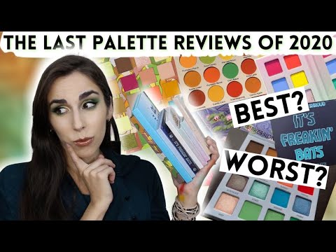 RANKING THE LAST PALETTES I TRIED IN 2020 | PALETTE PALOOZA COUNTDOWN REVIEWS | Katie Marie