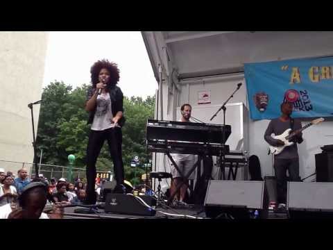 Brianna Colette performing with Ray Chew, a Tribute to Stevie Wonder Harlem Week 2013