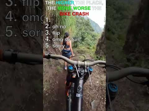 THE HIGHER THE PLACE, THE MORE WORSE THE BIKE CRASH #mtb #downhill #mountainbike #automobile #sendit