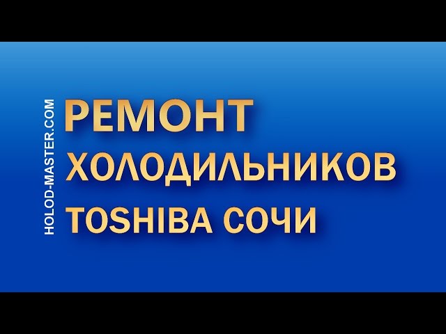 Ремонт холодильников Toshiba (Тошиба) в Сочи