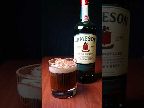 Irish coffee whiskey cocktail..#irishcoffee #irishcocktails #jameson #beautifuldrink
