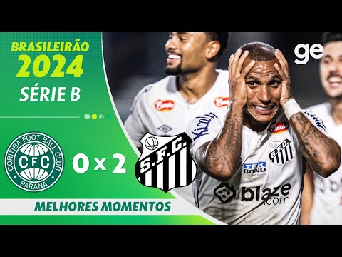 Gols e lances de Coritiba x Santos