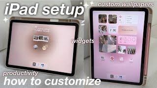 How to customize your iPad! ☁️🎀 | aesthetic ipad setup, widgets, productivity tips!