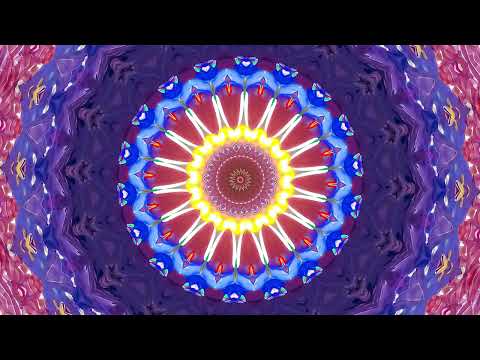 2 HRS of 4K Psychedelic Video Mandala - Binaural Meditation Music to Restore Vitality