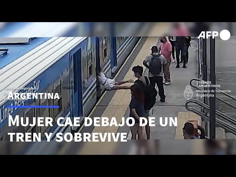 Mujer cae debajo de un tren en Buenos Aires y sobrevive sin daños graves | AFP