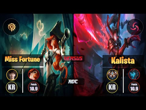 Kuro MISS FORTUNE (ADC) [Press the Attack] VS KALISTA - Challenger KR Patch 10.9
