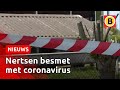 De omgeving van de nertsenfokkerij in Beek en Donk is afgesloten