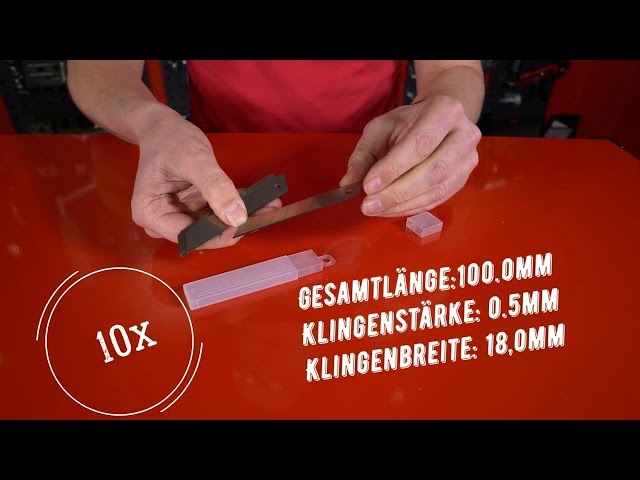 Vidéo teaser pour KS TOOLS 907.2166 Abbrechklingen 0,5x18x100 mm, Spender à 10 Stück