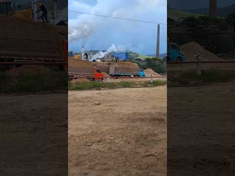 carregamento de bagaço da usina olho d água em camutanga Pernambuco