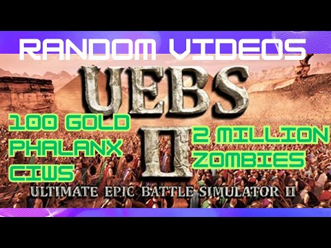 100 PHALANX CIWS  GOLD vs 2 MILLION ZOMBIES | Ultimate Epic Battle Simulator 2 | UEBS 2