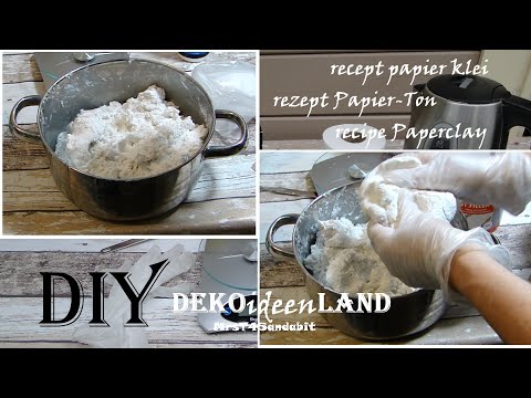 DIY How to make Paperclay very quick and easy l Paper Clay/ Paper Mache Clay recipe l DekoideenLand