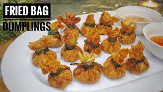 How to Make Thai Money Bags/Fried Bag Dumplings (�
