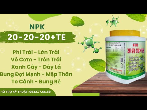 Chủ đề 5: VAI TRÒ CỦA NPK 20-20-20 + TE CHO SẦU RIÊNG GIAI ĐOẠN 65-70 NGÀY TUỔI