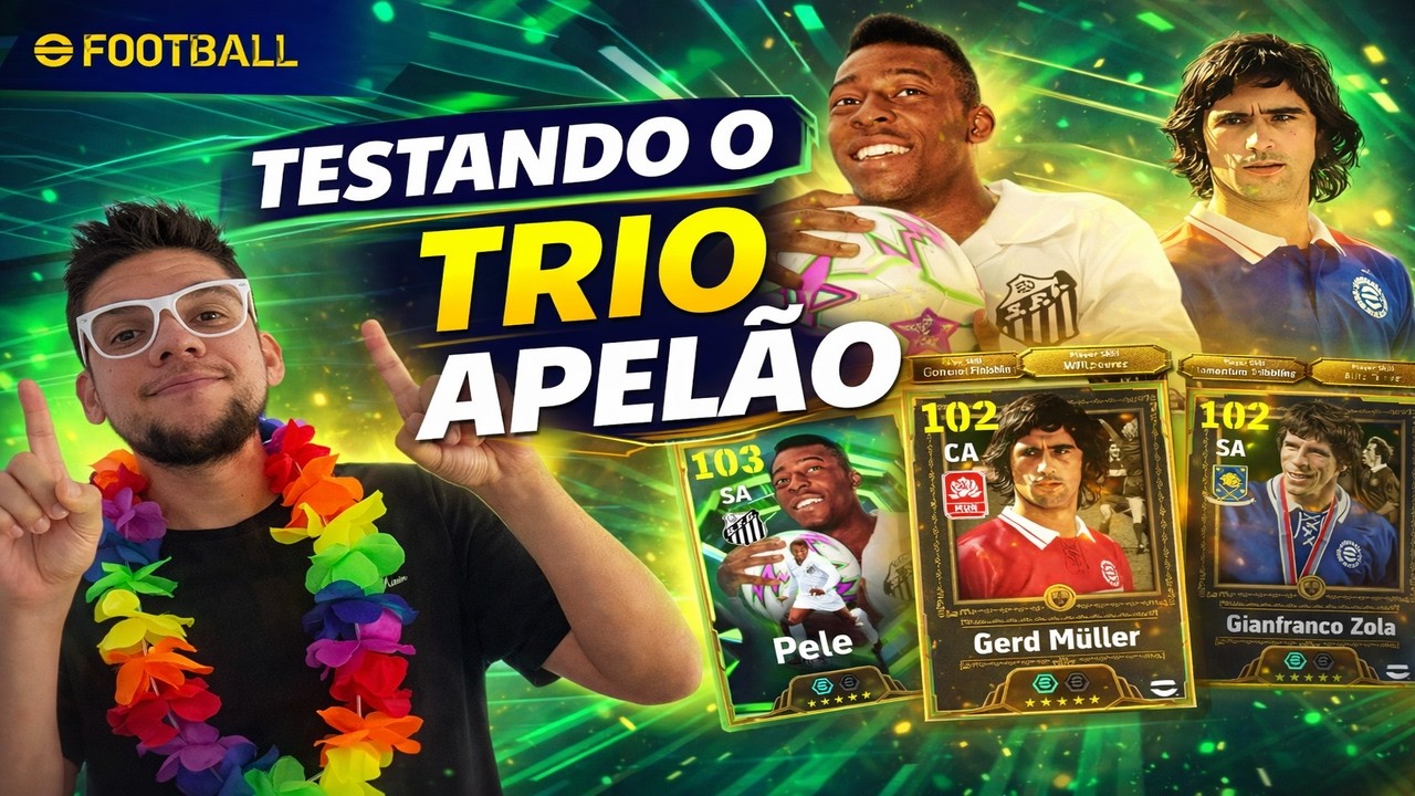 ⚽🔥 EFOOTBALL 2026 - TESTANDO O TRIO PELÉ, ZOLA E MULLER!!! VALE A PENA? LIVE PRÉ FERIADO