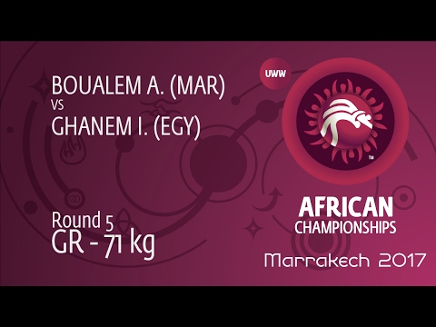 Round 5 GR - 71 kg: I. GHANEM (EGY) df. A. BOUALEM (MAR), 4-2