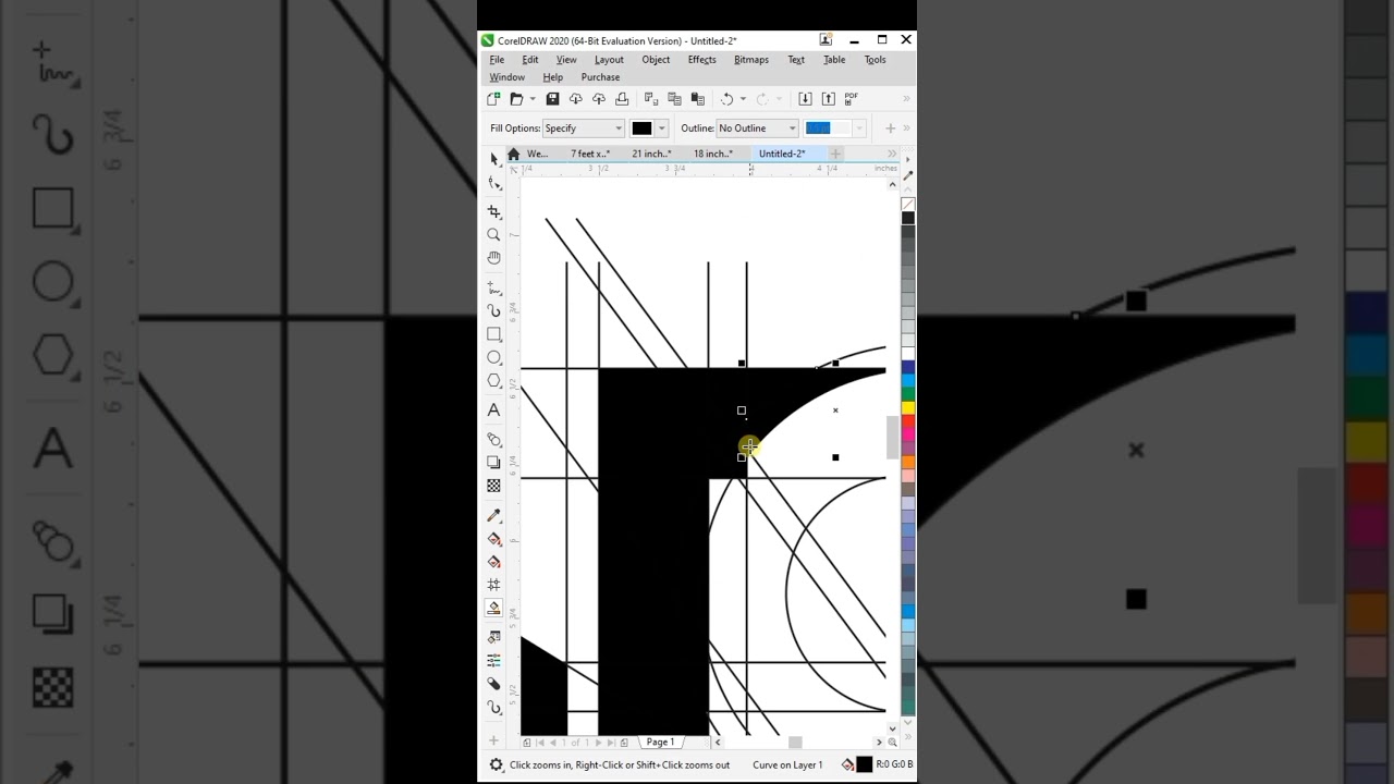 Initial Letter's Logo Design in Coreldraw #shorts #shortsvideo