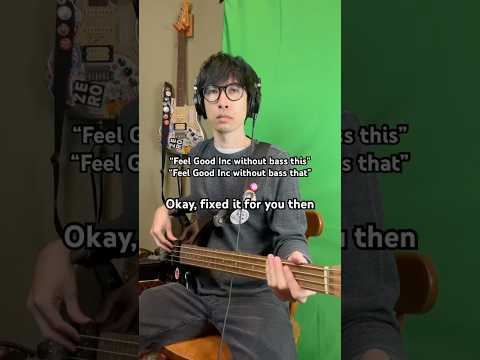 Feel Good Inc with bass #feelgoodinc #gorillaz #bass #bassguitar #bassboosted #funny #guitar