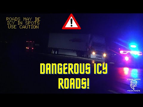 12-21-2022 Extremely Icy Roads in Kansas lead to multiple wrecks.