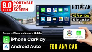 Hotpeak 9" Portable Car Screen 4K CAMERA -  FOR ANY CAR  ⫸ UNBOXING REVIEW