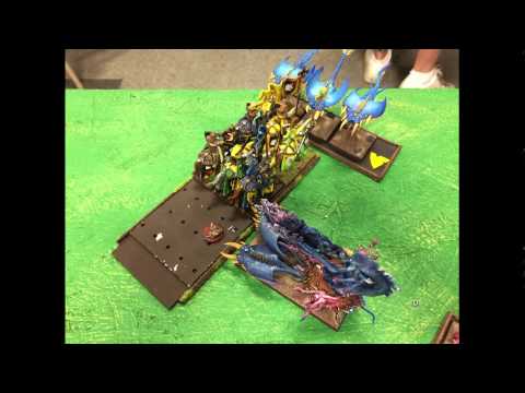 445 Bretonnia vs Slaanesh Daemons warhammer 8th edition battle report