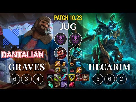 DRX Dantalian Graves vs Hecarim Jungle - KR Patch 10.23