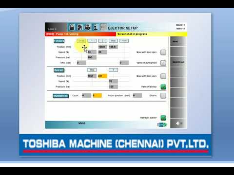 # EJECTOR SET UP PAGE (11)# PLC TOSHIBA INJECTION MOLDING MACHINE#