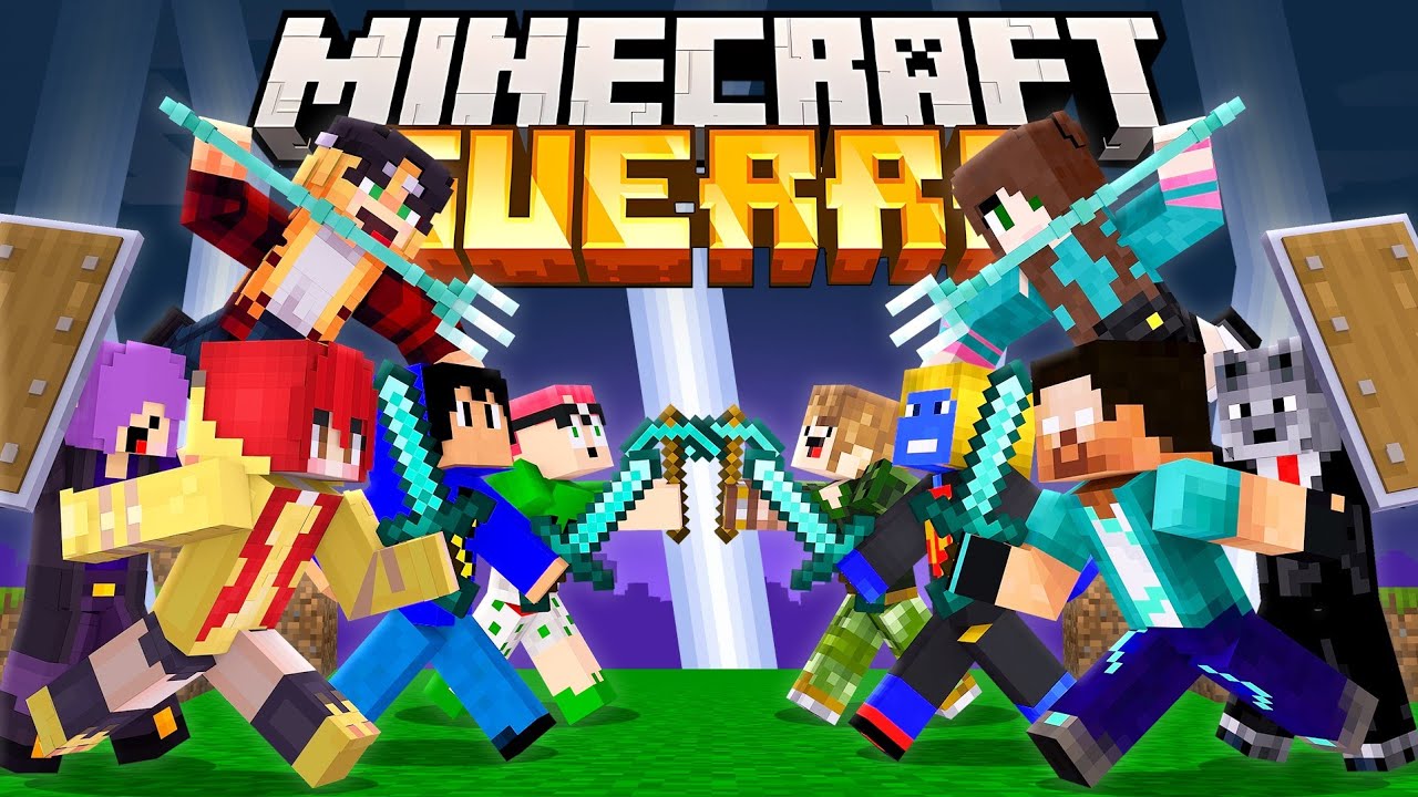 A PRIMEIRA GUERRA ENTRE OS YOUTUBERS NO MINECRAFT GUERRA