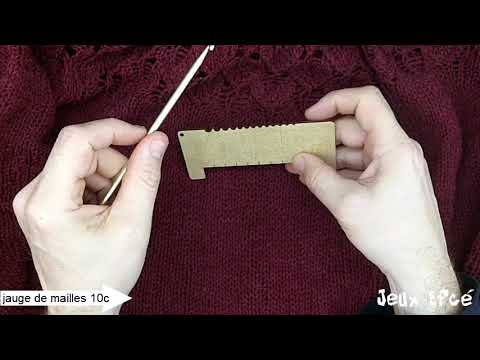 Jauge de mailles - 10c, objet en bois par jeux Efcé