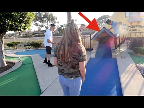 CRAZY MINI-GOLF CHALLENGE! Loser has to... - YouTube