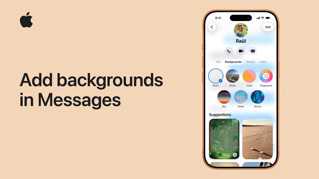 How to add backgrounds in Messages on iPhone, iPad, Mac, and Apple Vision Pro | Apple Support