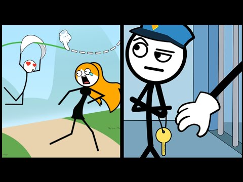 DRAW FLY vs THIEF PUZZLE - Satisfying Dual Stickman Android Gameplay
