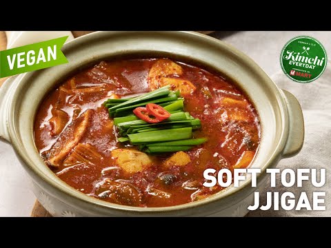Vegan Soft Tofu Jjigae / ๋น๊ฑด ์๋๋ถ ์ฐ๊ฐ / Easy, delicious sundubu jjigae from the comfort of your home!